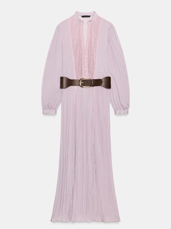 Zara Dresses & Skirts - Zara Belted Combination Midi Dress